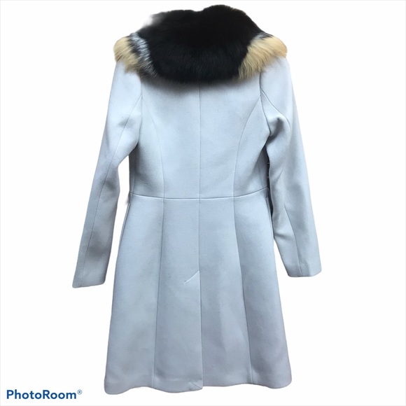 1 Madison Fox Fur Wool-Blend Coat - Picture 2 of 16